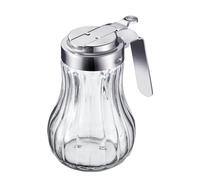 Westmark Contenitore per latte/miele, Capacità: 250 ml, Vetro/Acciaio inox, Berlin, Trasparente/Argento, 65302260