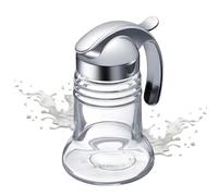 Westmark Contenitore per latte/miele, Capacità: 250 ml, Vetro/Acciaio inox, Roma, Trasparente/Argento, 65402260