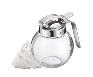 Westmark Contenitore per latte/miele, Capacità: 250 ml, Vetro/Acciaio inox, Roma, Trasparente/Argento, 65402260