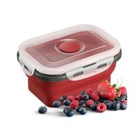 Westmark Contenitore pieghevole alimenti - Pratico contenitore per pranzo, lavoro, viaggi, conservare salsicce e formaggio, lavabile in lavastoviglie, quadrato, senza BPA - 400 ml