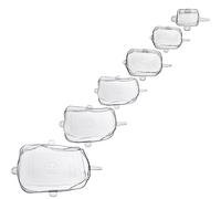 Westmark set 6 Coperchi ermetici quadrati coperchi in silicone espandibili e riu