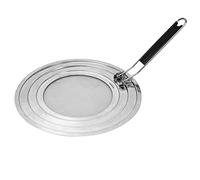 Westmark Coperchio Paraspruzzi, Per Pentole e Padelle con Diametro di 20, 24 e 28 cm, Manico con Isolamento Termico, Acciaio Inox, Exclusiv, Argento/Nero, 12192270