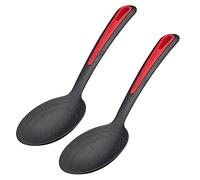 Westmark Cucchiai da portata Gallant - set da 2, ampi, scala 20/40/60 ml | Cucchiai da insalata per mescolare e servire, ideali al buffet, impugnatura soft touch, fino a 210 °C, senza BPA, 296422E3