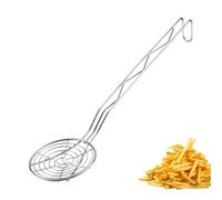 Westmark Cucchiaio da friggere Pro - Spugna in acciaio inox - Mestolo per patatine fritte & Co - Perfetto per friggere, sbollentare e creare, argento, Ø 15 cm
