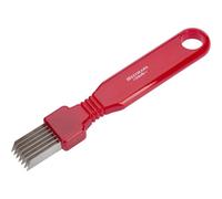 Westmark Decoratore per cetrioli, Coltello con 7 lame, Lunghezza: 16,3 cm, Acciaio inox/Plastica, Rosso/Argento, 51242260