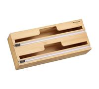 Westmark Distributore di carta stagnola con taglierina - Distributore di carta stagnola e pellicola trasparente, taglio della carta senza sforzo e senza strappi, rotoli fino a 31 cm - bambù