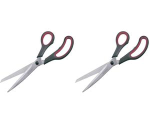 Westmark Forbici per carta 25 cm - forbici per la casa, ideali per tagliare plastica, carta, cartone e altro ancora - acciaio inox, nero, rosso (Confezione da 2)