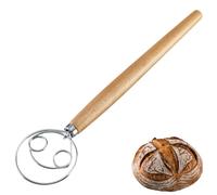 Westmark Frusta danese Woody - La frusta è ideale per mescolare pasta di pane, lievito, pizza e impasto, pratico accessorio per il pane - acciaio inossidabile, legno di faggio