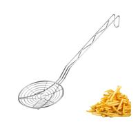 Westmark Frying Spoon Pro - Schiumarola in acciaio inossidabile - Mestolo per patatine fritte & Co - Per friggere, sbollentare e raccogliere - Argento, Ø 12,8 cm