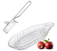 Westmark Grattugia per Mele e Sbucciatore, Set da 2 Pezzi, Vetro/Acciaio Inossidabile/Acciaio, Steel, Trasparente/Argento, 115222E6