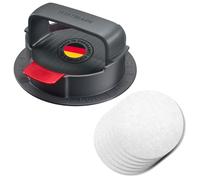 Westmark Hamburger Maker - leva per sollevare + 80 pz carta hamburger ø13 cm - Robusta pressa per hamburger per polpette, dimensioni regolabili, anche per hamburger veg