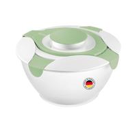 Westmark Insalatiera con Manico e Contenitore per Condimento, Capacità 6.5 Litri, Plastica, Praktika, Trasparente e Bianco e Verde, 2422227M
