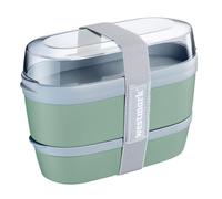 Westmark Lunchbox Maxi - Pratico contenitore con scomparti stile bento da 760, 830 e 425 ml per preparazione dei pasti, scuola e ufficio, prodotto in Germania - Verde menta