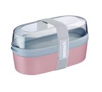 Westmark Lunchbox Mini - Pratico contenitore con scomparti stile bento da 760 e 830 ml per preparare pasti, scuola e ufficio, adatto a microonde, prodotto in Germania - Rosa
