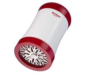Westmark Macinino/Grattugia per formaggio, 2 in 1, Con dischi affilati intercambiabili, 7,5 x 7,5 x 13,4 cm, Acciaio inox/Plastica, Bianco/Rosso, 11602260
