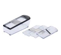 Westmark Mandolina/Grattugia con 4 lame e contenitore, Acciaio inox/Plastica, Technicus Quadro, Trasparente/Nero/Argento, 14352260