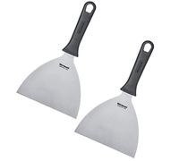 Westmark Master Line 133122E3-2 raschietti professionali, dritti, rigidi, chiusi, dimensioni lama: 15 x 13 cm, lunghezza: 26 cm, in acciaio inox/plastica, colore: Nero/Argento