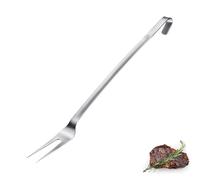 Westmark Meat Fork Pro - Forchettone da carne in acciaio inossidabile con denti lunghi e ganci per appendere - Perfetto per grigliare, arrostire e cucine professionali - Argento, 50 cm