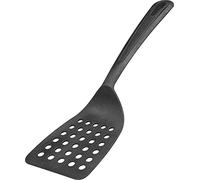 Westmark Paletta per padella Gentle - superficie ampia, bordo appiattito | Superficie forata per sgocciolare, per padelle antiaderenti, fino a 210 °C, 310 mm, plastica, nero, 28372270