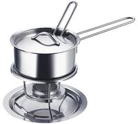Westmark Pentolino sciogli-burro/scalda-salse, Con coperchio, mestolo per salse e fornellino, Acciaio inox, Colore: Argento, 62262260