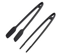Westmark Pinza per Servire/Friggere e Pinza per Grigliare, Set da 2 Pezzi, Plastica, Lunghezza: 29 e 33 cm, Nero, 286922E7