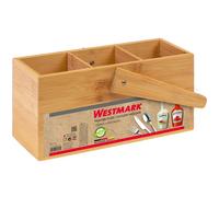 WESTMARK PORTACONDIMENTI 3 SCOMPARTI E MANIGLIA CM LEGNO BAMBU' 30,5x12x12