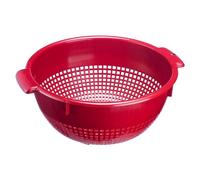 Westmark Scolapasta, Con Manici Incassati e Supporti per Fissaggio, Plastica, Rosso, 2126221R