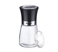 Westmark Secchio portaspezie con coperchio aromatizzato, con foro grande, capacità: 190 ml, vetro/acciaio inossidabile/plastica, nero, trasparente/nero/argento, 63512260