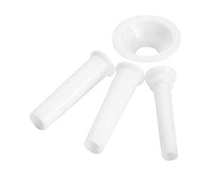 Westmark Set con imbuto per salsiccia, 4 pz., ø 1/1,5/2 cm, Accessori per Tritacarne Westmark 97542260/Dim. 10, Plastica, Bianco, 14952230