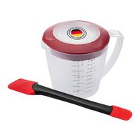 Westmark Set da 2 Pezzi, Misurino con Coperchio, ''Helena'', 1,4 L, Spatola ''Duo'', PlasticaSilicone, Helena, Duo, TrasparenteRossoNero, 310522E6