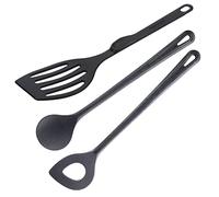 Westmark Set da Cucina, 3 Pezzi: 2 Cucchiai da Cucina + 1 Paletta, Gentle + Flonal, Nero, 203522E8