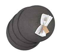 Westmark Set da tavola/Tovagliette americane, 4 Pezzi, Ø 38 cm, Polipropilene, Antracite, Saleen Edition: Circle