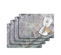 Westmark Set da tavola/Tovagliette americane, 4 Pezzi, 45 x 30 cm, PET, Grigio, Saleen Edition: Marmo