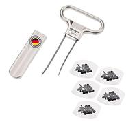 Westmark Set da Vino, 6 Pezzi, 1 Apribottiglie con Cavatappi Ah-So, Monopol Edition + 5 Versavino Safety, Acciaio/Zinco Pressofuso/PET, Opaco/Argento/Nero, 628533E7