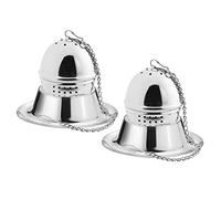 Westmark Set di 2 uova da tè, ovale, ø 4 cm + 2 vassoi scolapiatti, Teatime, in acciaio inox, colore argento, 153622E7