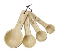 Westmark Cucchiai dosatori Woody - 4 cucchiai dosatori di alta qualità, ideali per ingredienti secchi e spezie, 1, 1/2 e 1/4 di cucchiaino più 1 cucchiaio - bambù, 4 pz.