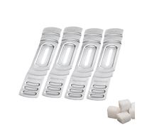 Westmark Pinze per zucchero – Set 4 pezzi, Acciaio inossidabile, Argento, Ø 9,5 cm per tazze
