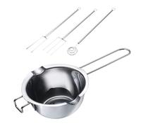 Westmark Set di Ciotola per Magno Maria e Forchette per Immersione in Cioccolato (3 Pezzi) - Ciotola con beccucci bilaterali pe versare - Forchetta per immersione e decorazione - Acciaio inox