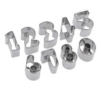 Westmark Set di Formine, Numeri, Acciaio Inox, 0-9, 9 Pezzi, Argento, 35382280