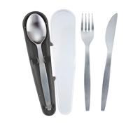 Westmark Set di Posate - Pratico set di posate con coltello, forchetta e cucchiaio in scatola da viaggio, ideale per campeggio, festival e picnic - Acciaio inossidabile