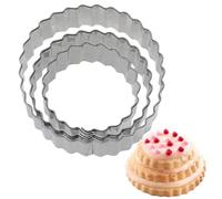 Westmark Set di tagliabiscotti terrace, Cerchio, bordi ondulati, 3 pezzi, Dimensioni: ø 4,5,6 cm, Acciaio inossidabile, Argento, 35212291