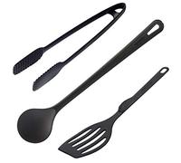 Westmark Set di utensili da cucina, 3 pezzi, Paletta, cucchiaio e pinze, Per girare, mescolare e servire alimenti, Plastica, Nero, 286922E6