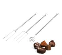 Westmark Set forchette per cioccolato, 3 pz - Posate per praline fai da te, forchetta a spirale e 2 forchette per prendere e posizionare - Acciaio inossidabile, acciaio