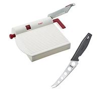 Westmark Set per Formaggio, 2 Pezzi, 1 Affetta Formaggio Apparat + 1 Coltello per Formaggi, Spessore di Taglio Variabile, Acciaio Inox/Alluminio/Plastica, Fromarex, Bianco/Rosso/Argento/Nero, 700022E6