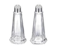 Westmark Set per sale e pepe, 2 pz., Capacità: 40 ml l'uno, Vetro/Acciaio inox, New York, Argento/Trasparente, 65262270