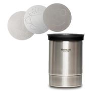 Westmark Setaccio decorativo per cacao e zucchero, Con 4 stencil, Capacità: 250 ml, ø 7,5 cm, Acciaio inox, 62842260