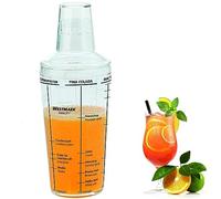 Westmark Shaker per cocktail con 5 ricette stampate, capacità: 0,5 l, plastica, Casablanca, trasparente, 62892260