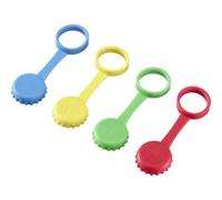 Westmark Silicone crown caps - reusable bottle caps with slot for straws, ideal