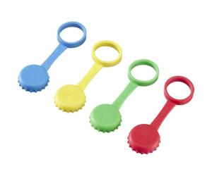 Westmark Silicone crown caps - reusable bottle caps with slot for straws, ideal