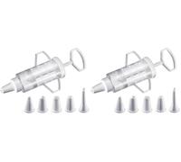Westmark Siringa per dolci, Con 5 beccucci, Capacità: 100 ml, Plastica, Trasparente/Bianco, 30772270 (Confezione da 2)